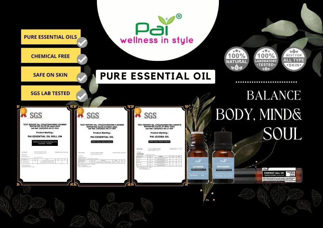 PAI Pure Blended Essential Oils Set free wood diffuser