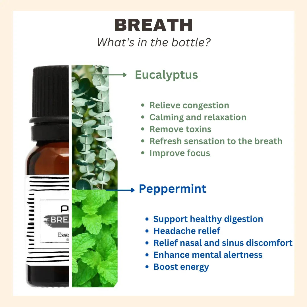 Pai Basic Blend Essential Oil -Focus / Breath/ Delight/ Clease/ Detox 10ml