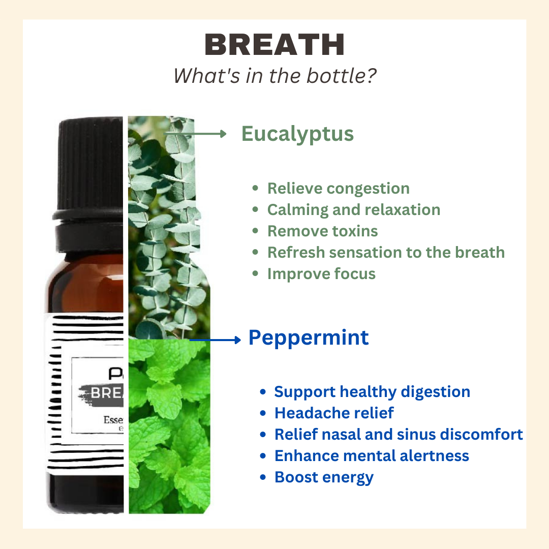 Pai Basic Blend Essential Oil -Focus / Breath/ Delight/ Clease/ Detox 10ml