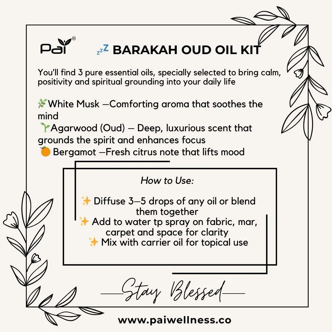 PAI - Barakah Oud Oil Kit Certified Pure Essential Oil