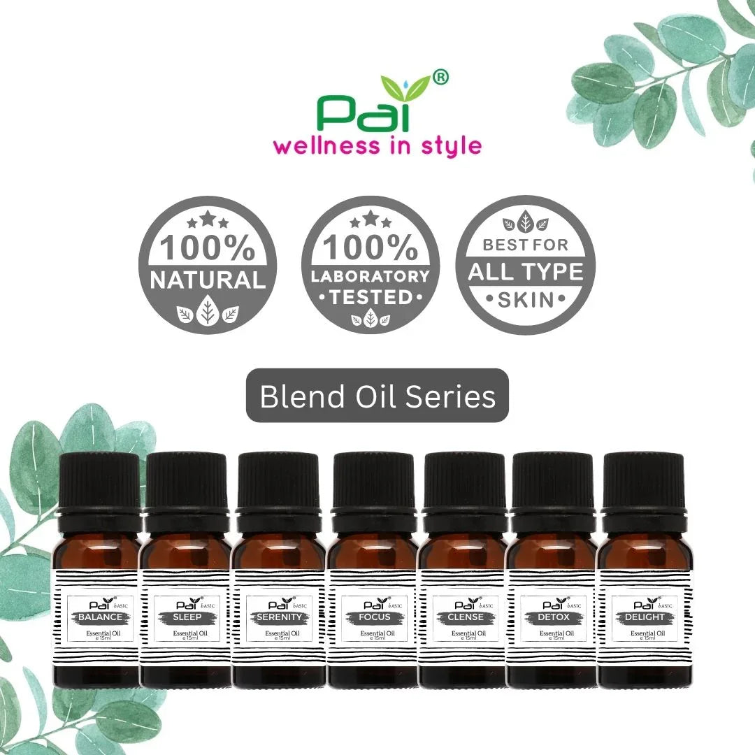 Pai Basic Blend Essential Oil -Focus / Breath/ Delight/ Clease/ Detox 10ml