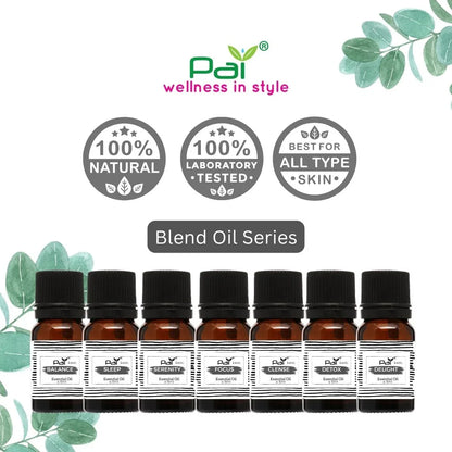 Pai Basic Blend Essential Oil -Focus / Breath/ Delight/ Clease/ Detox 10ml