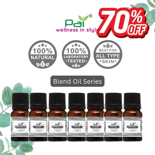 Pai Basic Blend Essential Oil -Focus / Breath/ Delight/ Clease/ Detox 10ml